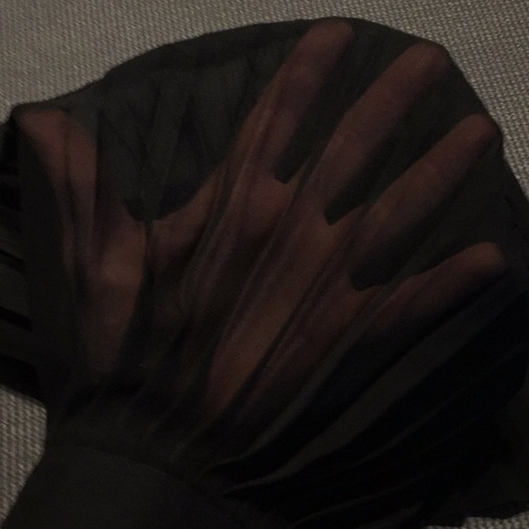 NWT American Apparel Black Chiffon Pleated Skirt S - Picture 8 of 8